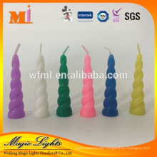 Mutiple Color Manufacture Price HornOf Unicorn Designed Taper Candle